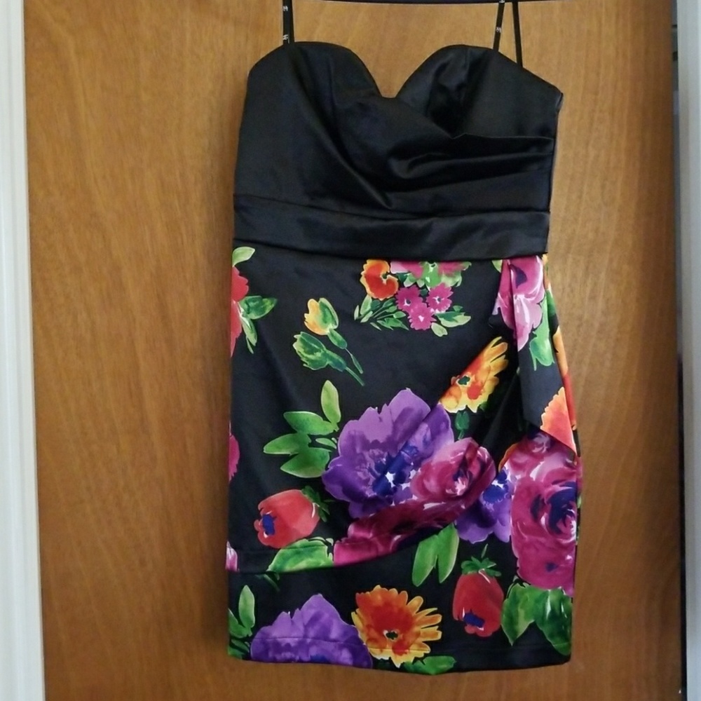 Strapless mini dress